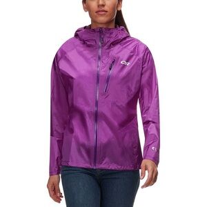 Outdoor Research Women's Vibrant Purple Helium Waterproof Jacket